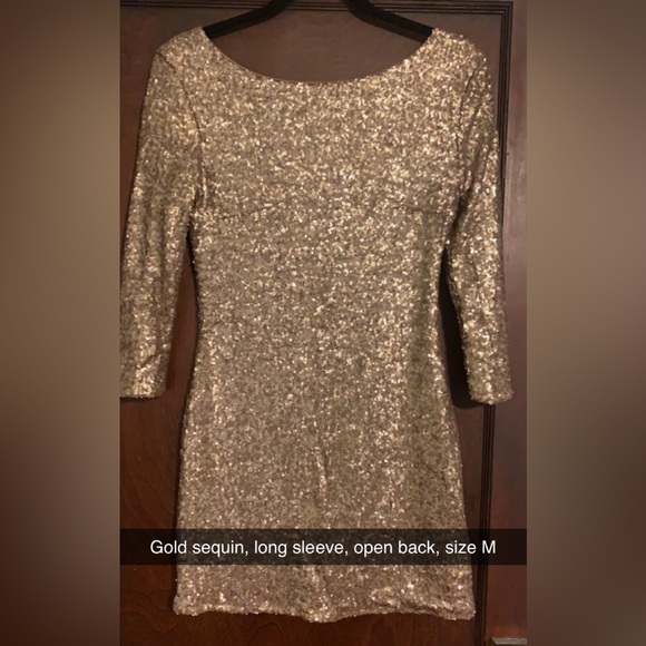 Tobi Dresses & Skirts - Tobi Sequined dress - gold party holiday dress